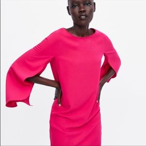Fuschia cape shift by Zara - Small
